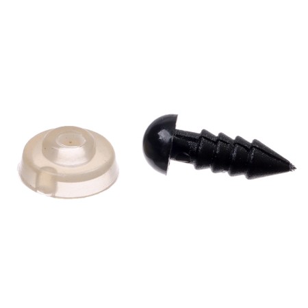 Rifle eyes with plugs, set of 50 pcs., Size 1 pc. - 0.6 cm, black color-1
