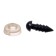 Rifle eyes with plugs, set of 50 pcs., Size 1 pc. - 0.6 cm, black color