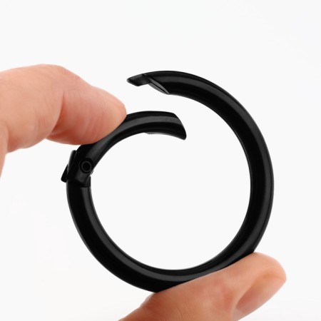 Karabin ring, d = 35/45 mm, thickness - 5 mm, 5 pcs, black color-2