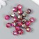 Buttons plastic for creativity 1 puncture "ball holography. Pink" set 20 pcs d = 1.2 cm