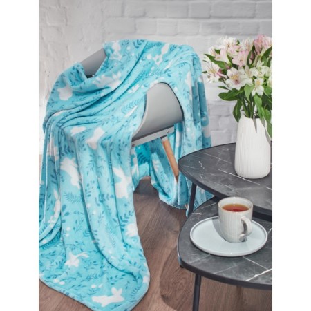 Water Bunny Glane, size 150x200 cm, rabbits, blue-5