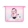 Folder d/notebooks A5 zipper on top plastic 205*240 pt 73-12 anime with pandas foil 72723