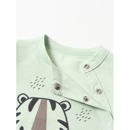 Body for a boy with a long sleeve, the color is green, height is 68 cm-1