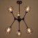 Chandelier 76801/6 6x60W E27, black/amber, 66x66x65 cm