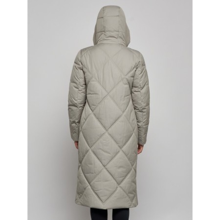 Coat insulated winter female, size 50, green color-6