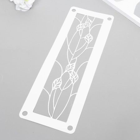 Stencil-oriental stencil "Leaflets" 11x32 cm-2
