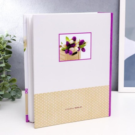 Photo album for 200 photos "purple bouquet"-1