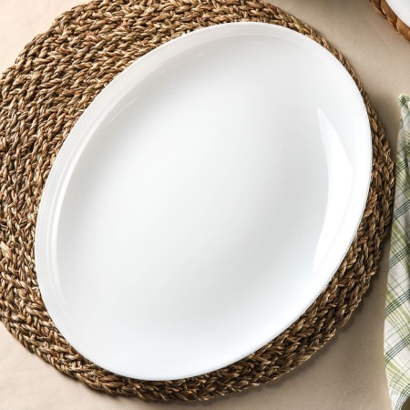 Oval dish luminarc diwali, d = 33 cm, glass ceramic, white color