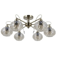 Ceiling light Gerhort G11089/6AB AMB, 6x40W, E14, 24x63x63 cm, bronze color