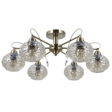Ceiling light Gerhort G11089/6AB AMB, 6x40W, E14, 24x63x63 cm, bronze color