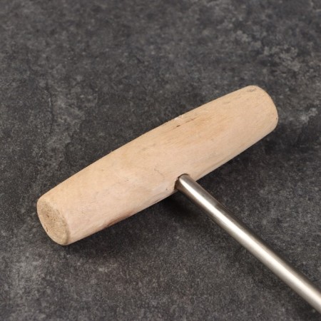 Winging hook for meat, 30cm, with a wooden handle-4