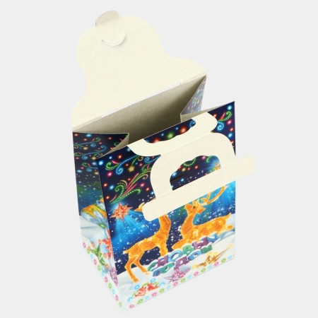 New Year. Gift box New Year's handbag mini "Neon. Installation" 140 x 100 x 223 cm.-3