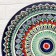 Round Laragan "Rishtan", 36 cm, blue-red ornament