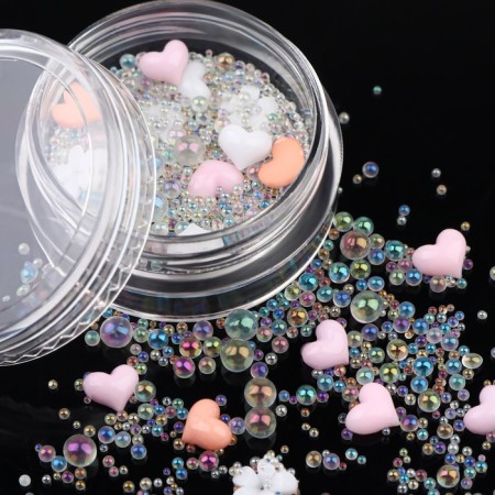 Assorted for decor "Tenderness", 3D effect, pink/transparent color