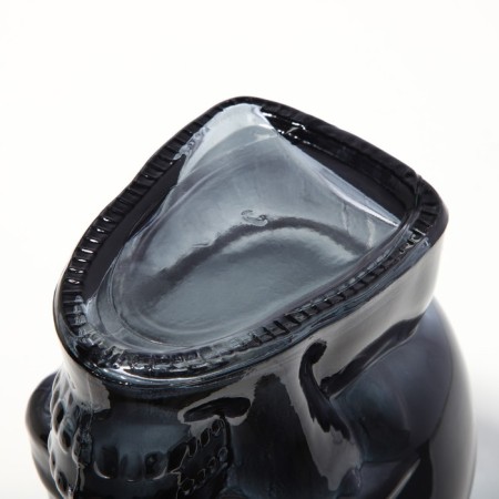 Glass bottle "Skull", 0.77 L, Black color-3