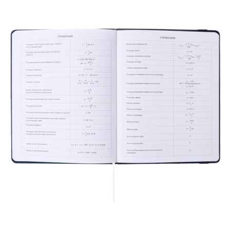Universal diary for grades 1-11 Dark Blue, hard cover, artificial leather, elastic band, lies, 48 ​​sheets-19