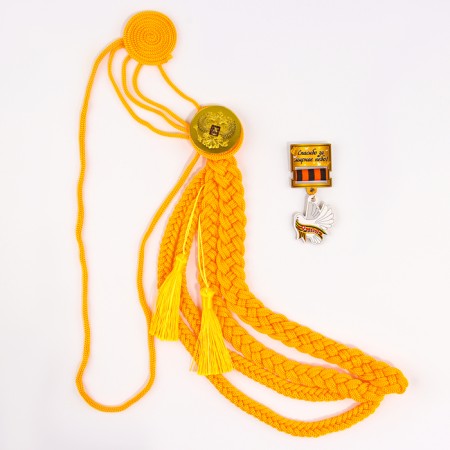 Carnival set "For Victory Parade": Axelbant, badge, gold color-6