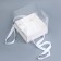 Cake box with a transparent lid, white, 17 x 17 x 15 cm