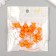 Beads plastic "Heart. Orange, white, transparent" set of 20 g 1.2x0.9x0.8 cm