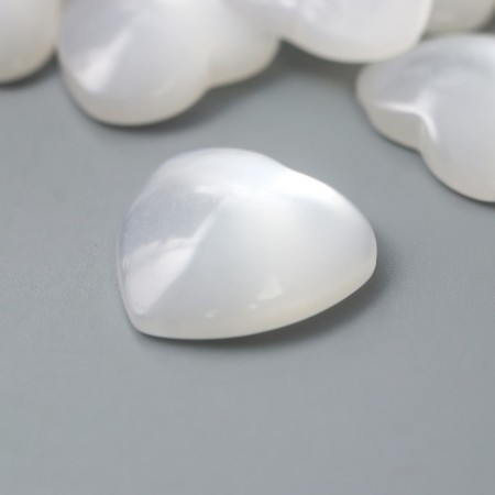 Tops for creativity plastic "Hearts" mother of pearl set 10 pcs 1.6x1.6 cm-1