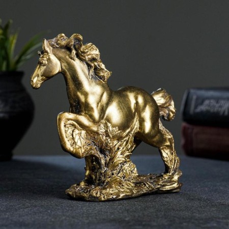 Figure "horse" Brass 13x13x5cm-1