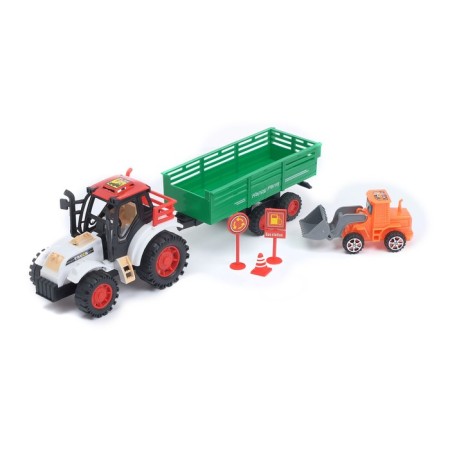 Tractor inertial "Farmer", with a trailer, color mix-11