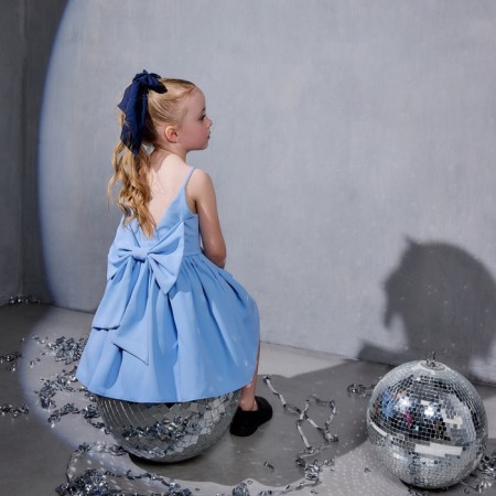 Платье для девочки, MINAKU :Party Dress, цвет голубой, рост 104 см-11