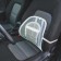 Orthopedic back on the seat with a vertical massager on a seat 38x39 cm, gray