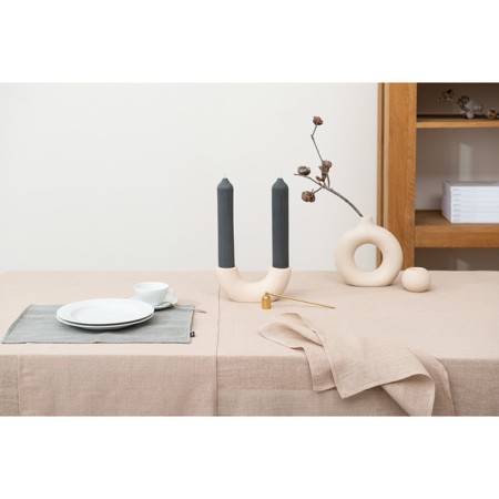 Baby breeze of beige flax Essential, size 170x170 cm-3