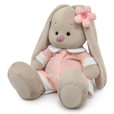 Soft toy "Bunny Mi", in the sleeping overalls, 18 cm-1