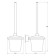 Holder with a toilet ruff with a lid, matte crystal, chrome, fbs