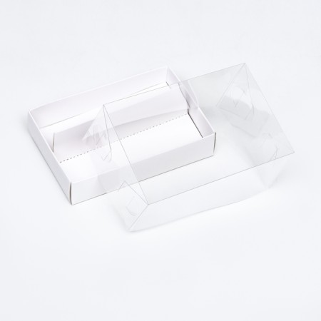 Folder confectionery box for 2 eclairs, white, 9x13.5x7cm-3