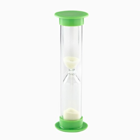Sanding clock, 1 minute, fluorescent, 9 x 2.5 cm, green