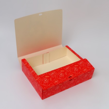 New Year. New Year's Folding Gift, packaging, Snigir and Wreath, 31 × 24.5 × 8 cm.-2