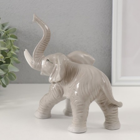 Souvenir Ceramics "Gray Elephant upward" 8x16x16.5 cm-2