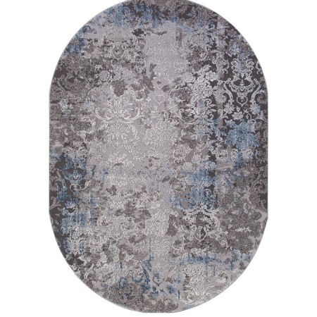 Oval Carbon Karmen Hali Armina, size 80x150 cm, color Blue/Blue