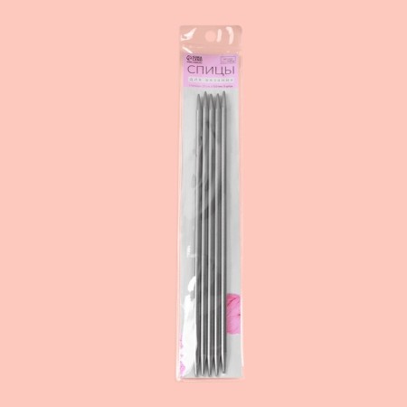 Knitting knitting needles, stitching, d = 5 mm, 25 cm, 5 pcs-4