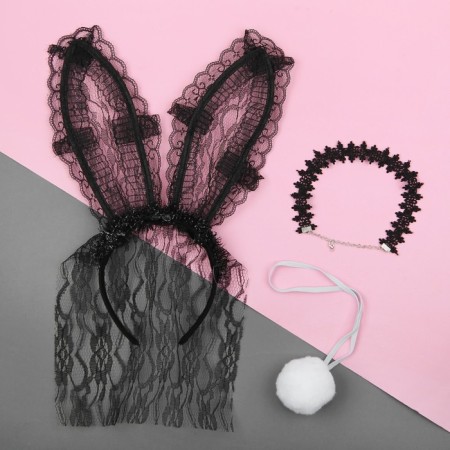 Carnival set "I am your bunny", rim-ear, chocker, tail-5