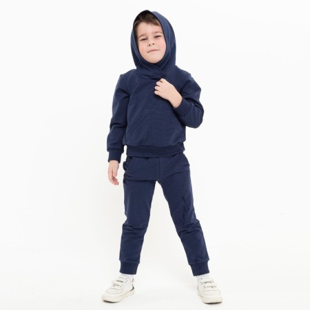 Costume for a boy (sweatshirt/pants), dark blue color, height 110-4