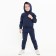 Costume for a boy (sweatshirt/pants), dark blue color, height 110