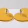 Acryl Earrings "Heart" Giraffe, color yellow-orange