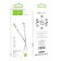 Hoco UPA19, Jack 3.5 mm (M) - Lightning, 1 m, nylon, silver cable