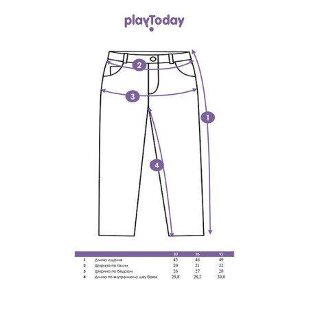 Джинсы для мальчика PlayToday, рост 80 см-11