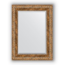 Mirror with fatset in the baguette frame - Antique bronze vignette 85 mm, 55 x 75 cm, evoForm