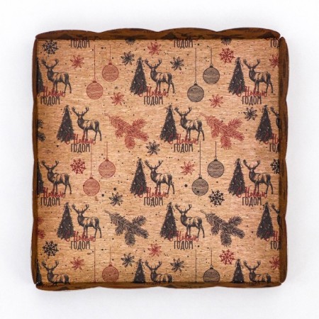Bearbox, confectionery packaging, "Christmas Night", 12 x 12 x 3 cm, New Year-3