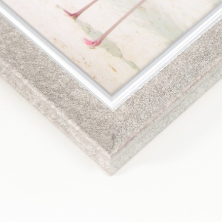 Photo frame plastic 13x18 cm "Gray marble chips" Silver stroke 22x17 cm-3