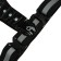 Signal vest, reflective with adjustable size, black, LED signal, 4 modes