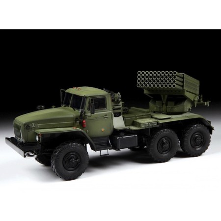 The team-carrier model "Russian self-propelled reactive system of salivary fire Grad BM-21" Star, 1/35, (3655)-3