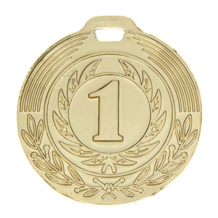 Prize medal 021, D = 4 cm. 1 place. Color is gold. Without a tape-2