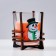 Aromatic candle in a glass on the stand "Snowman", 10x9.5x9 cm, orange